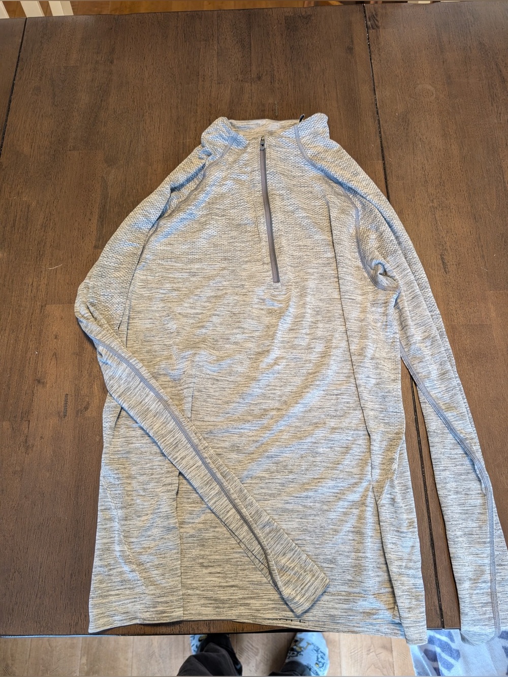 Men's Gray Quarter-Zip Performance Pullover - Picture 2 of 3